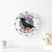 フレンチエは数字とヨガ時計 ラージ壁時計 (ホーム)