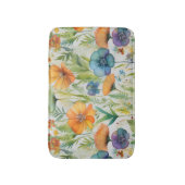 フレンチカントリーの水彩画の野の花 バスマット (正面縦)