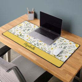 フレンチカントリー レモン ワイルドフラワー 名前入り オーダーメイド デスクマット