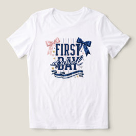 フレンチガーリーなリボンのデザインが可愛い！女子のための「学校の初日」Tシャツ トライブレンドＴシャツ