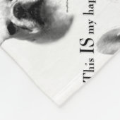 フレンチキハッピー顔 フリースブランケット (角)