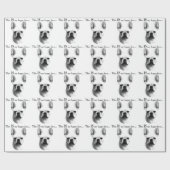 フレンチキハッピー顔 ラッピングペーパー (フラット)