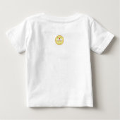 フレンチキフランスのーストブルドッグキッドベビーTシャツ ベビーTシャツ (裏面)