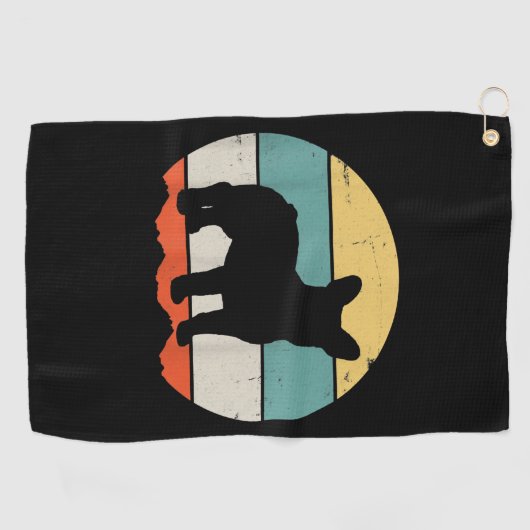 フレンチギフト |ヴィンテージフランスのブルドッグギフト ゴルフタオル (横)