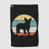 フレンチギフト |ヴィンテージフランスのブルドッグギフト ゴルフタオル (正面)