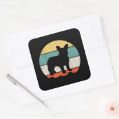 フレンチギフト |ヴィンテージフランスのブルドッグギフト スクエアシール (封筒)