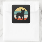 フレンチギフト |ヴィンテージフランスのブルドッグギフト スクエアシール (バッグ)