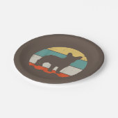 フレンチギフト |ヴィンテージフランスのブルドッグギフト ペーパープレート (アングル)