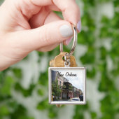 フレンチクォーターの通りの眺めニュー・オーリンズルイジアナ キーホルダー (手)