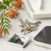 フレンチクォーターの通りの眺めニュー・オーリンズルイジアナ キーホルダー (側面)