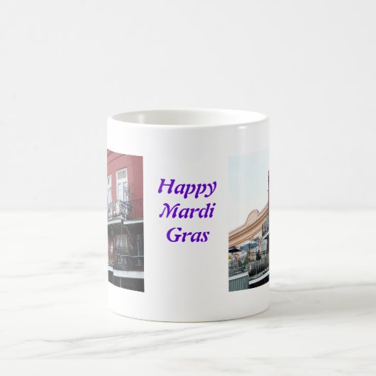 フレンチクォーターの錬鉄のバルコニー コーヒーマグカップ (中央)
