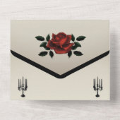 フレンチクォーター ゴシック アンティーク ゴールド オールインワン招待状 (裏面)