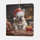 フレンチクリスマスクッキーフェスティバルホリデイ セラミックオーナメント (左)