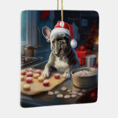 フレンチクリスマスクッキーフェスティバルホリデイ セラミックオーナメント (右)