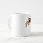 フレンチサンタハット&クリスマスライトカワイイフランスのー コーヒーマグカップ (正面左)