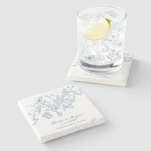 フレンチズポイントストクトン春メンマップ結婚ズ ストーンコースター (横)