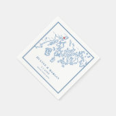 フレンチズポイントストックトンメインエレガントウェディング スタンダードカクテルナプキン (角)