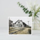 フレンチタウンNJ PRR鉄道駅1910s ポストカード (スタンド正面)