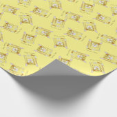 フレンチトーストフランスのブルドッグおもしろい ラッピングペーパー (角)