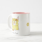 フレンチトーストフランスのブルドッグコーヒーマグ ツートーンマグカップ (正面左)