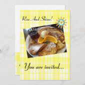 フレンチトースト - オーダーメイドの朝食招待状 招待状 (正面/裏面)