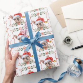 フレンチドッグクリスマスラッピング紙 ラッピングペーパー