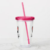 フレンチドッグママホワイトブルフランスのドッグ アクリルタンブラー (左)