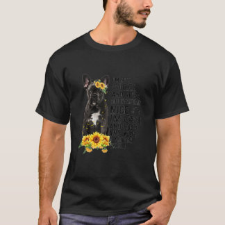 フレンチヒマワリフランスのブルドッグ Tシャツ