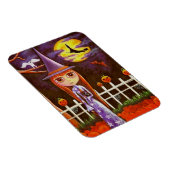 フレンチフクロウの大きな目ハロウィーンウィッチカボチャ マグネット (右側)