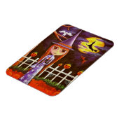 フレンチフクロウの大きな目ハロウィーンウィッチカボチャ マグネット (左側)