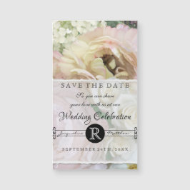 フレンチフラワーマーケットの結婚式のSave the Date マグネット