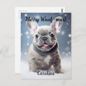 フレンチブリス霜の降りたカスタマイズ可能 ポストカード (正面/裏面)