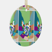 フレンチブルドッグが座っている セラミックオーナメント (右)