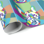 フレンチブルドッグが座っている ラッピングペーパー (ロールコーナー)