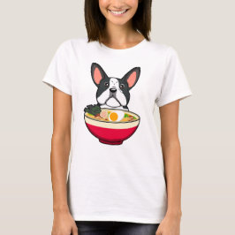 フレンチブルドッグとラーメン Tシャツ