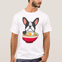 フレンチブルドッグとラーメン Tシャツ