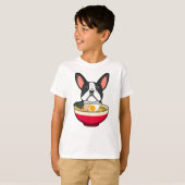 フレンチブルドッグとラーメン Tシャツ (正面フル)