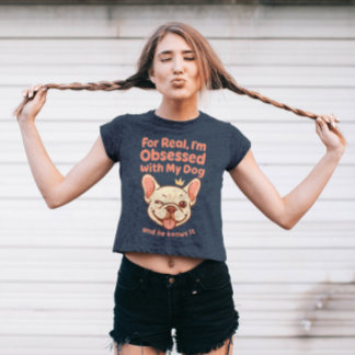 フレンチブルドッグに夢中 トライブレンドTシャツ