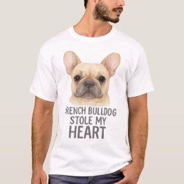 フレンチブルドッグに心を盗まれたTシャツ - かわいいフレンチー Tシャツ
