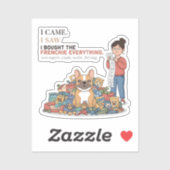 フレンチブルドッグに必要なもの全部買ったあるある フレンチブルドッグあるある シール (シート)