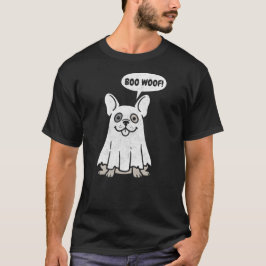 フレンチブルドッグのかわいいハロウィーン幽霊犬 Tシャツ