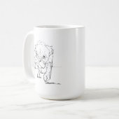 フレンチブルドッグのイラスト入りマグカップ コーヒーマグカップ (正面左)