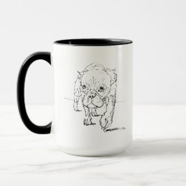 フレンチブルドッグのイラスト入りマグカップ マグカップ