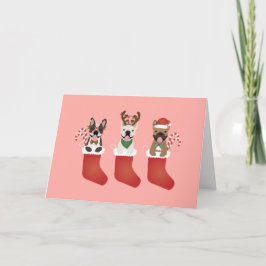 フレンチブルドッグのクリスマスありがとう カード