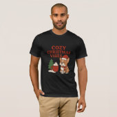 フレンチブルドッグのクリスマス Tシャツ (正面フル)