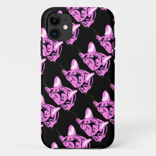 フレンチブルドッグのシルエット Case-Mate iPhoneケース (裏面)