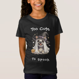 フレンチブルドッグのハロウィンガール かわいい魔女 Tシャツ