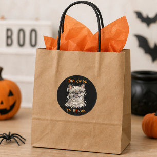 フレンチブルドッグのハロウィンマミー ラウンドシール