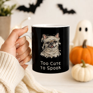 フレンチブルドッグのハロウィン かわいいミイラ コーヒーマグカップ