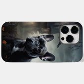 フレンチブルドッグのハロウィン スケアリー Case-Mate iPhoneケース (裏面 (横))